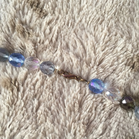 Blue Crystal Beaded Necklace - Picture 3 of 4